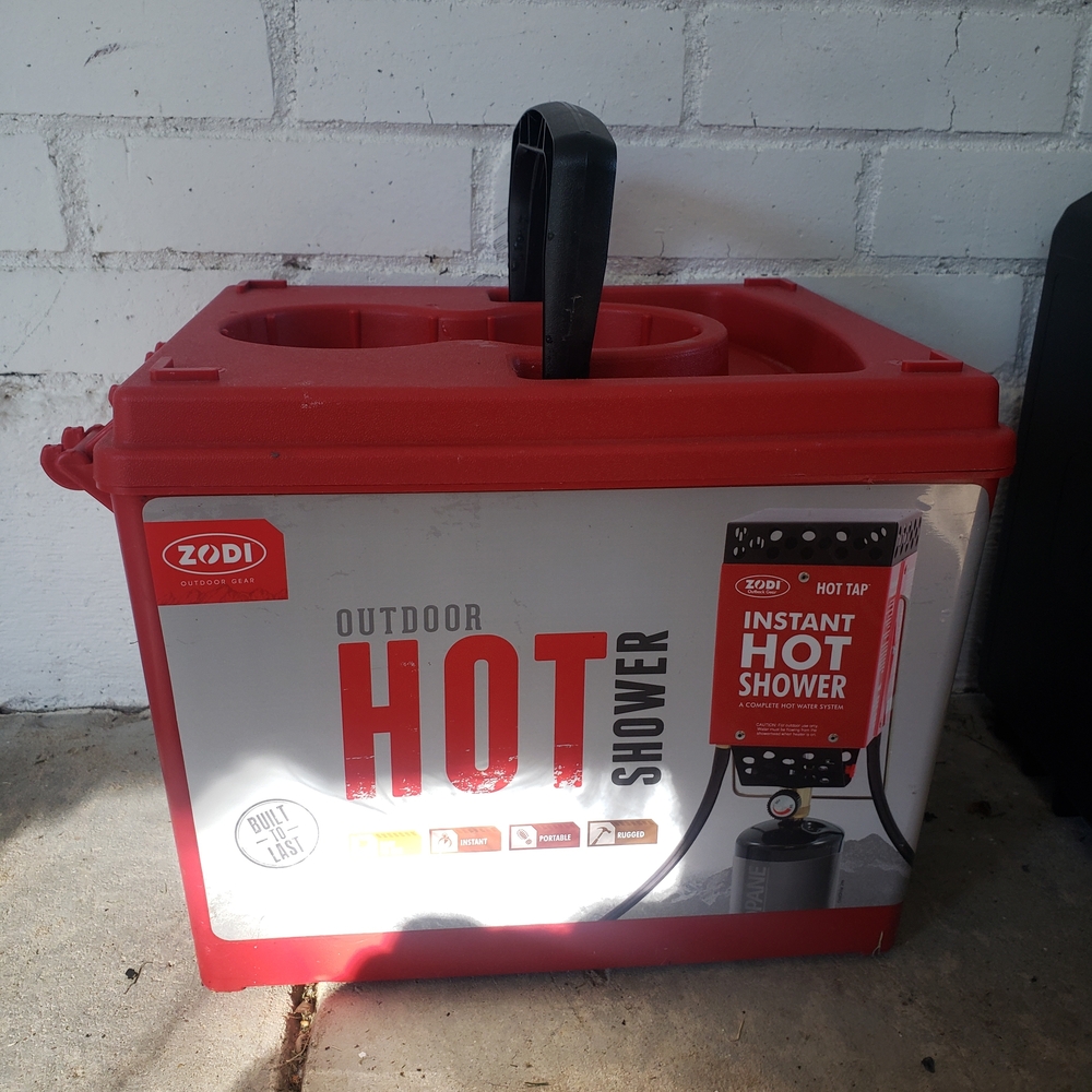 Zodi Instant Hot Shower Portable Water Heater Battery Emergency RVS Vanlife CAMP